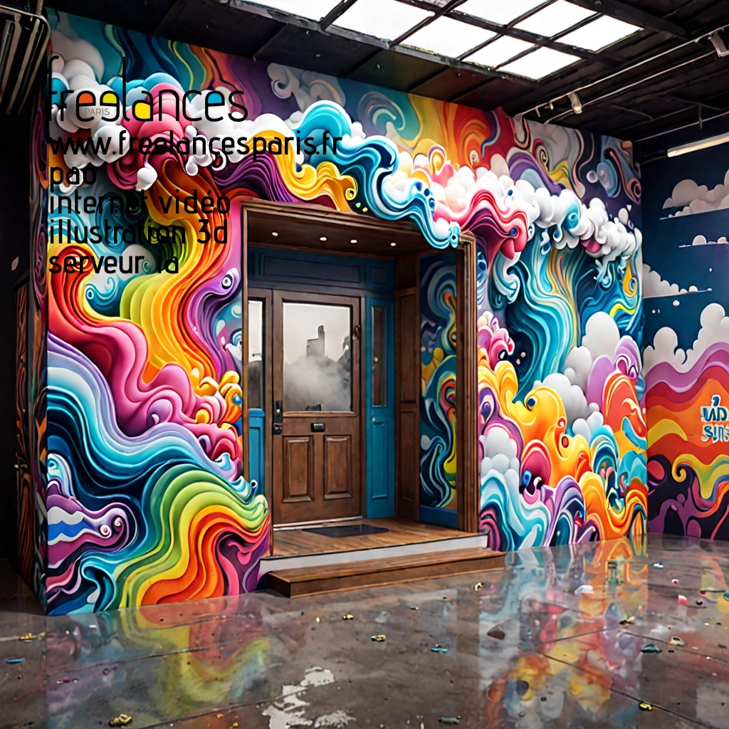 Pao internet vidéo illustration 3d serveur intelligence générative freelance paris studio de création 3MFPUGC0